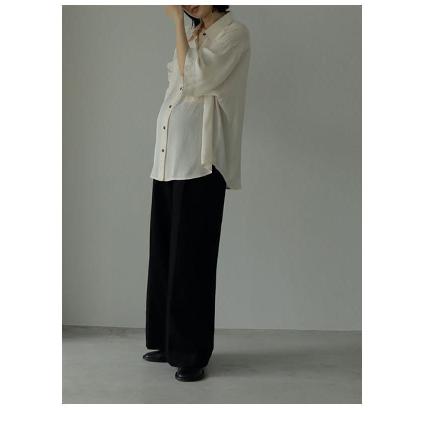 anuke 2024FallWinter アンヌーク ボトムス Reha. Tuck Wide Pants 一部9月上旬〜下旬予約 リハタックワイドパンツ ロング丈 マタニティ 72410701 72410801｜doubleheart｜05