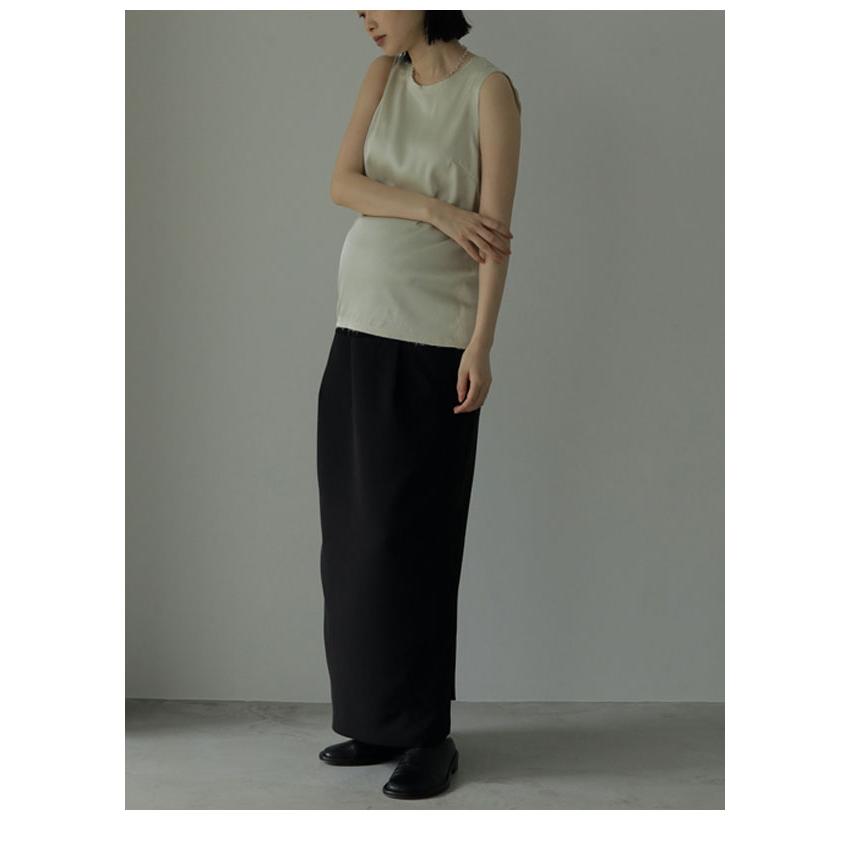 【即納】 anuke 2024FallWinter アンヌーク ボトムス Reha. Tuck Maxi Skirt リハタックマキシスカート ロング丈 マタニティ 2024ss 72410801 72410701｜doubleheart｜10