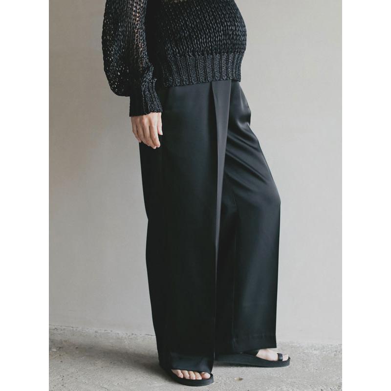 anuke（アンヌーク） anuke 2026Prefall ボトムス Reha. Satin Wide