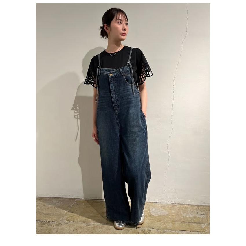 PaulineBleu ポリーヌブロー フロントアシメデニムサロペット ワンピース オールインワン サロペット パンツ ロング丈 |  | 11
