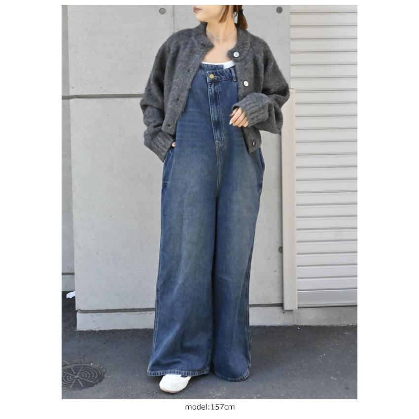 PaulineBleu ポリーヌブロー フロントアシメデニムサロペット ワンピース オールインワン サロペット パンツ ロング丈 |  | 18