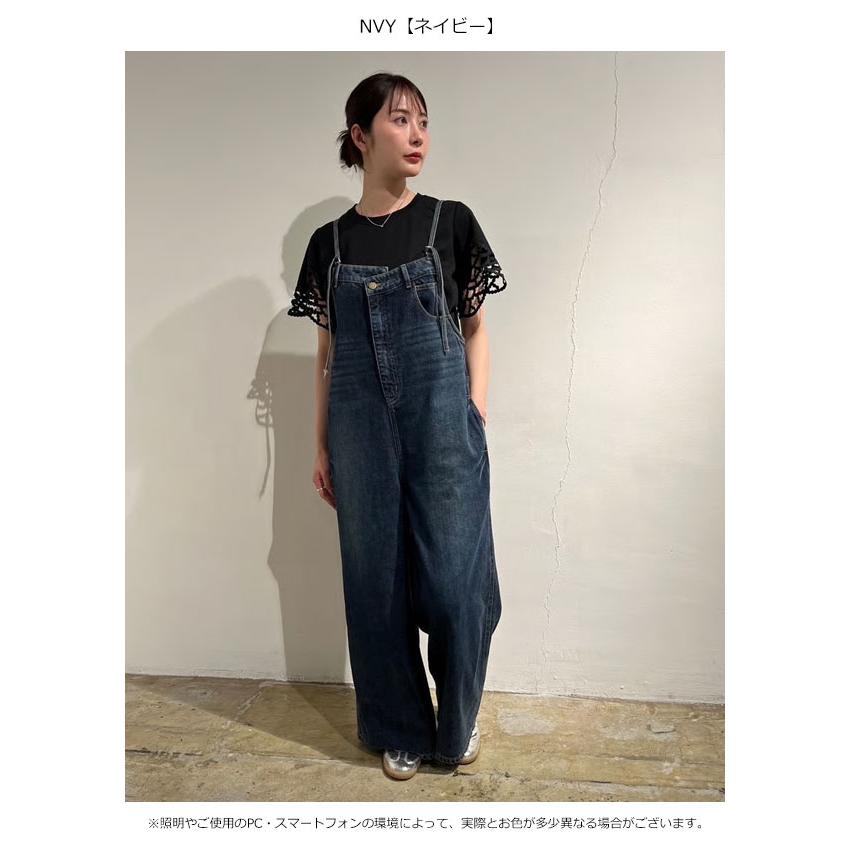 PaulineBleu ポリーヌブロー フロントアシメデニムサロペット ワンピース オールインワン サロペット パンツ ロング丈 |  | 02