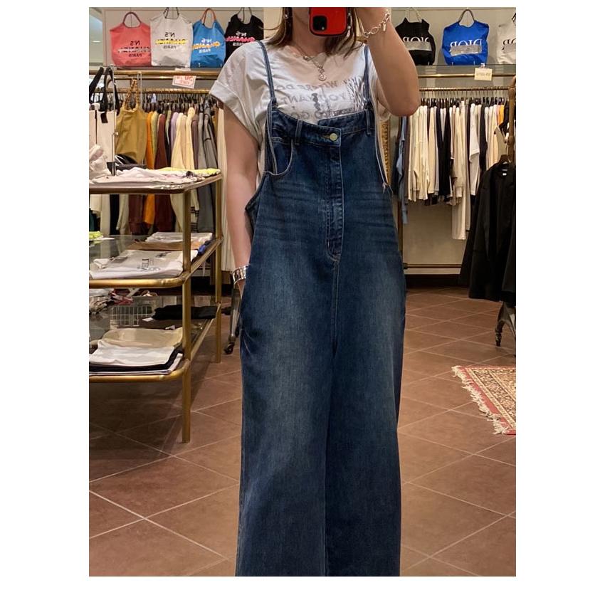 PaulineBleu ポリーヌブロー フロントアシメデニムサロペット ワンピース オールインワン サロペット パンツ ロング丈 |  | 08