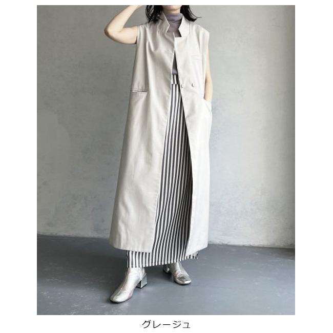 【お値下げ】&g'aimeアンジェム　スタンドカラーワッシャーコート SALE70%OFF アンジェム &g'aime 3wayコート アウター ロング丈