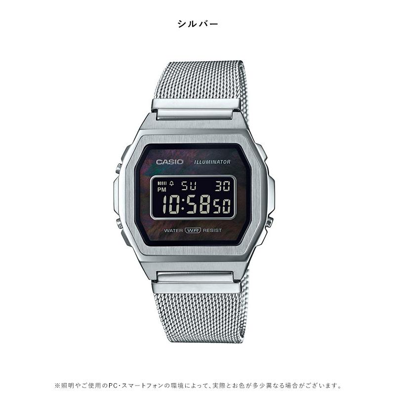ド*プ様 CASIO A1000M-1BJF クォーツ ユニセックス CASIO STANDARD PREMIUM Series A1000M-1BJF Unisex Silver Back light