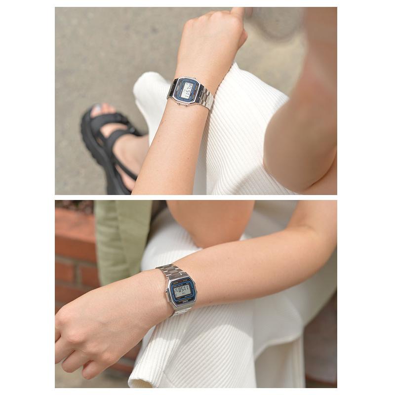 Casio カシオ A164wa 1 ユニセックス 腕時計 ウォッチ レディース メンズ 生活防水 ストップウォッチ メタルバンド オートカレンダー ライト アラーム 母の日 A164wa 1 バッグ ワンピースのダブルハート 通販 Yahoo ショッピング