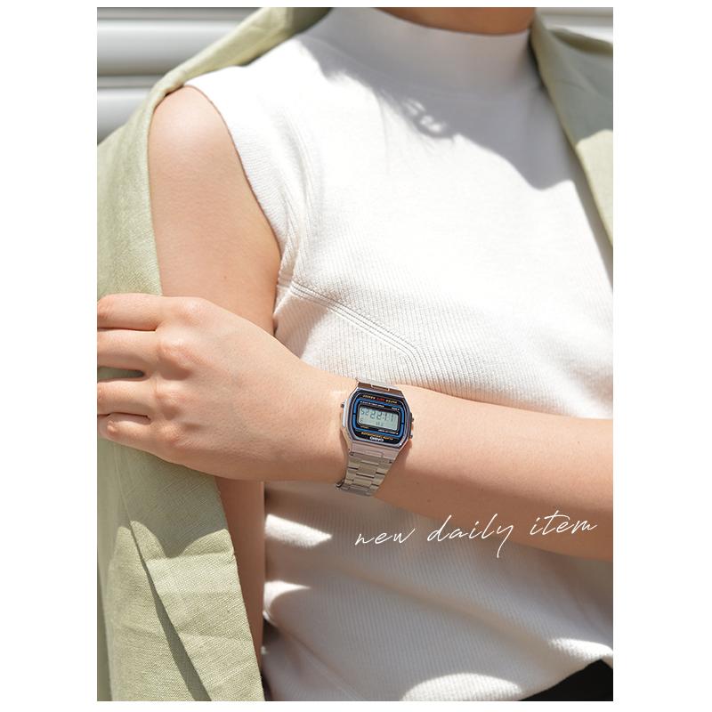 Casio カシオ A164wa 1 ユニセックス 腕時計 ウォッチ レディース メンズ 生活防水 ストップウォッチ メタルバンド オートカレンダー ライト アラーム 母の日 A164wa 1 バッグ ワンピースのダブルハート 通販 Yahoo ショッピング