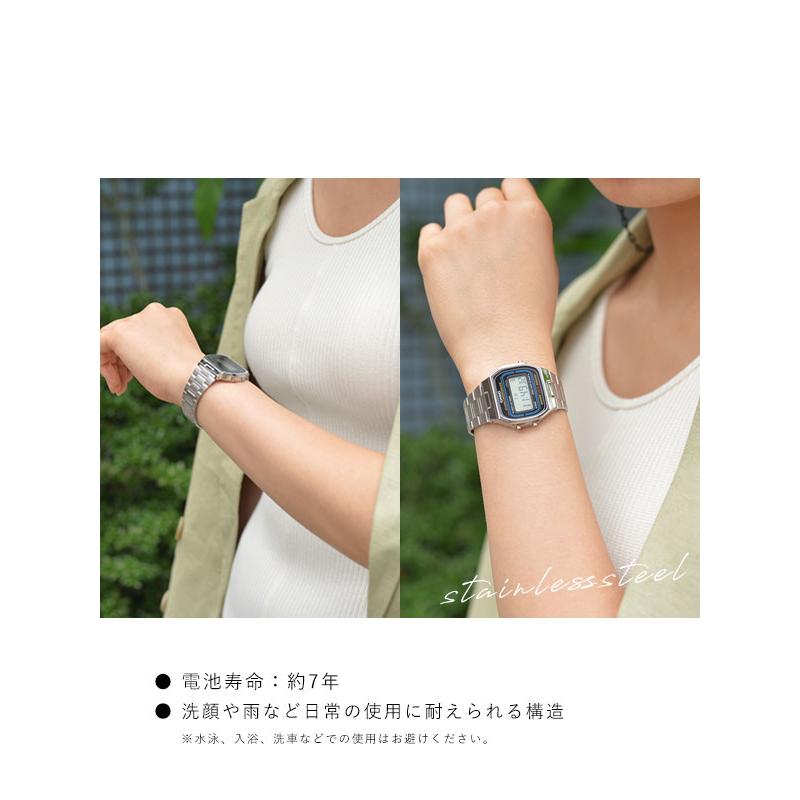 Casio カシオ A164wa 1 ユニセックス 腕時計 ウォッチ レディース メンズ 生活防水 ストップウォッチ メタルバンド オートカレンダー ライト アラーム 母の日 A164wa 1 バッグ ワンピースのダブルハート 通販 Yahoo ショッピング