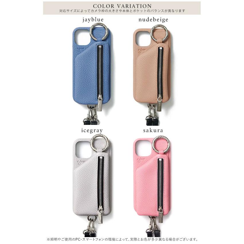 ajew iPhone 13•13Pro ケース ajew(エジュー)｜iPhone13/13Pro ajew cadenas zipphone case shoulder