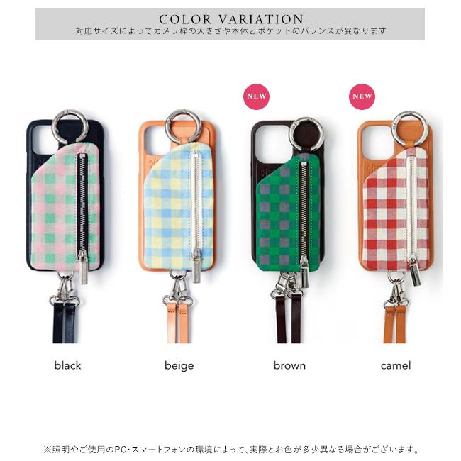 11Pro/X/XS対応 エジュー ajew cadenas check leather zipphone 11Pro/X/XS対応 エジュー ajew cadenas check leather zipphone