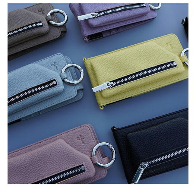 エジュー　ajew スマホショルダーマルチケースM　pureblack　保証書付 ajew（エジュー） 【iPhone15/15pro対応】 ajew cadenas zipphone case
