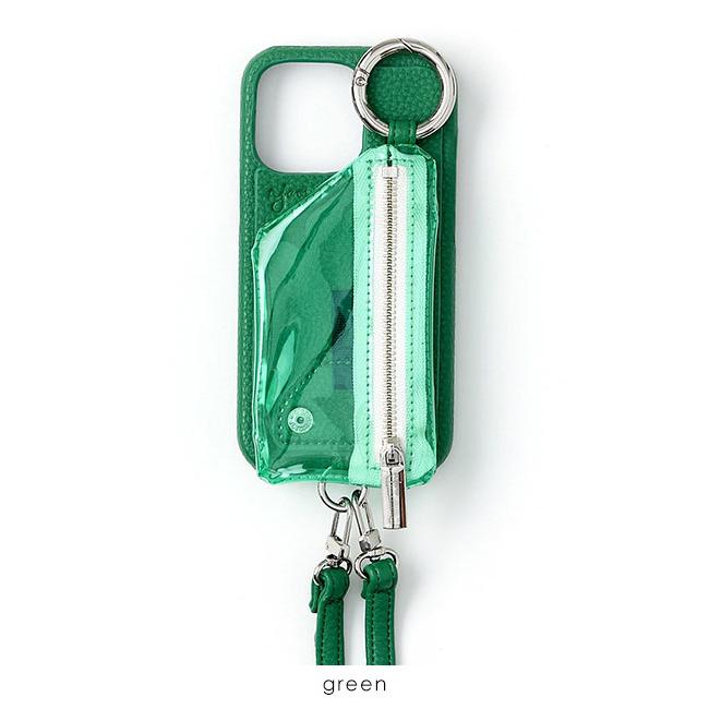 エジュー ajew 通販 ajew cadenas PVC vertical zipphone case shoulder アイフォンケース カバー iphoneケース iPhone13 13pro iPhone12 12pro｜doubleheart｜11