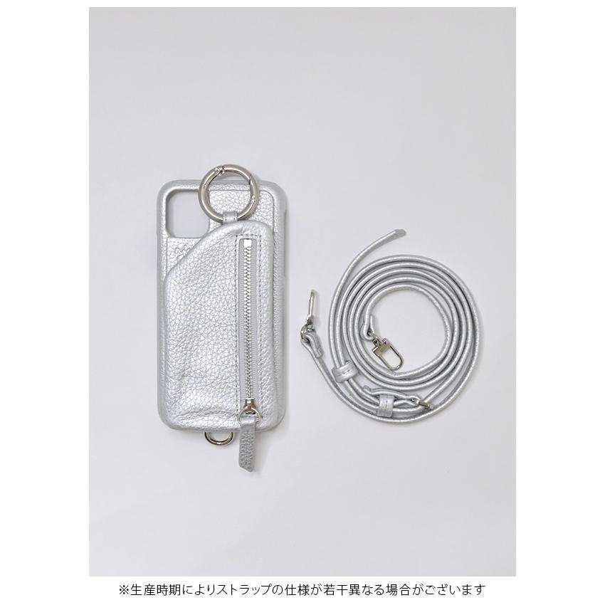 エジュー ajew 通販 ajew cadenas zipphone case shoulder by High-end metal leather iphoneケース iphone13 13pro 13mini iPhone12 12pro 12mini｜doubleheart｜14