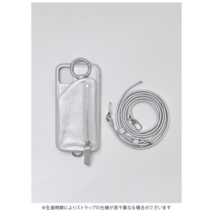 エジュー ajew 通販 ajew cadenas zipphone case shoulder by High-end metal leather iphoneケース アイホンケース スマホケース iPhone13promax｜doubleheart｜14