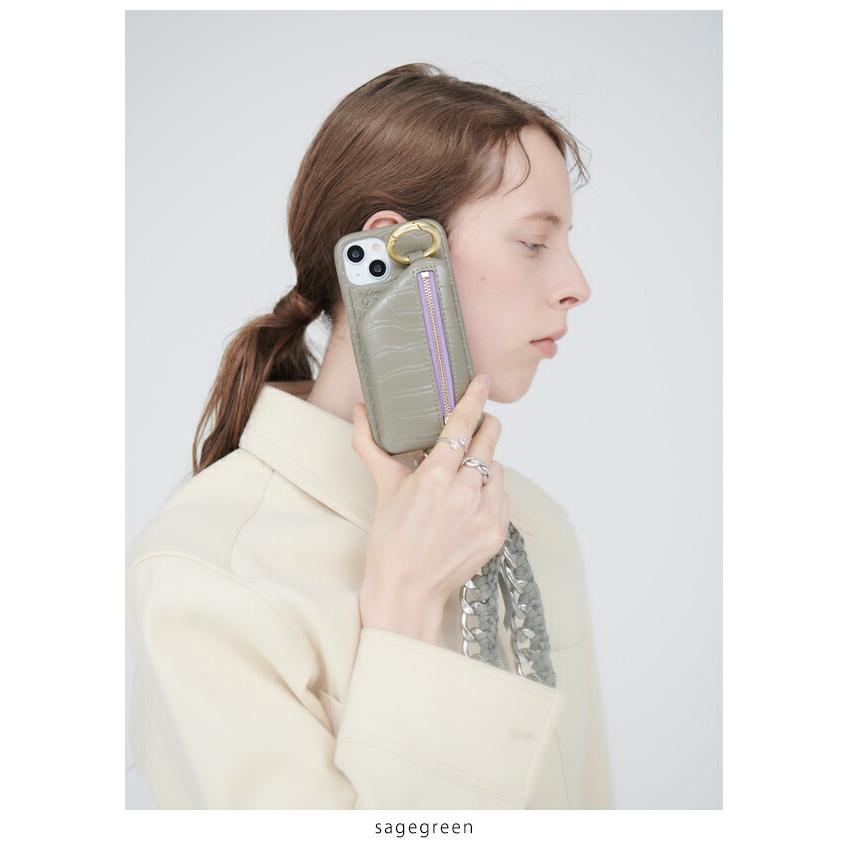 即納】 【iPhone対応】エジュー ajew cadenas croco zipphone 即納】 【iPhone対応】エジュー ajew cadenas croco zipphone
