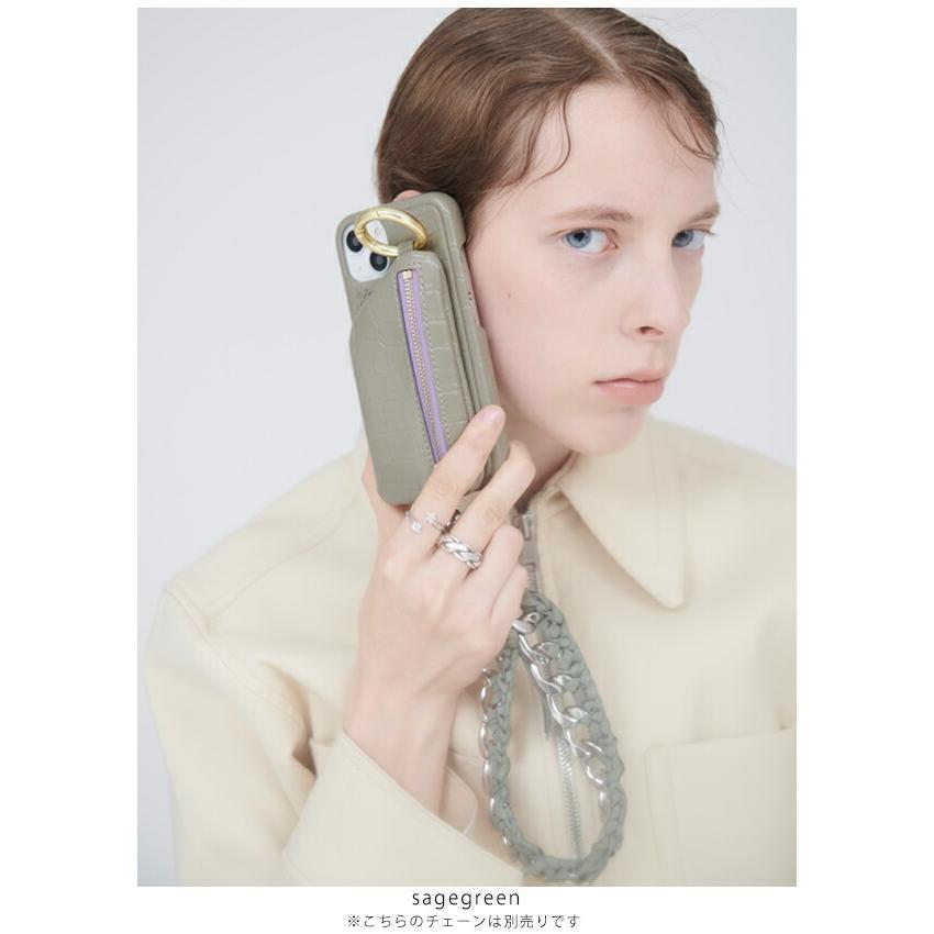 promax/plus対応 エジュー ajew cadenas croco zipphone case promax/plus対応 エジュー ajew cadenas croco zipphone case