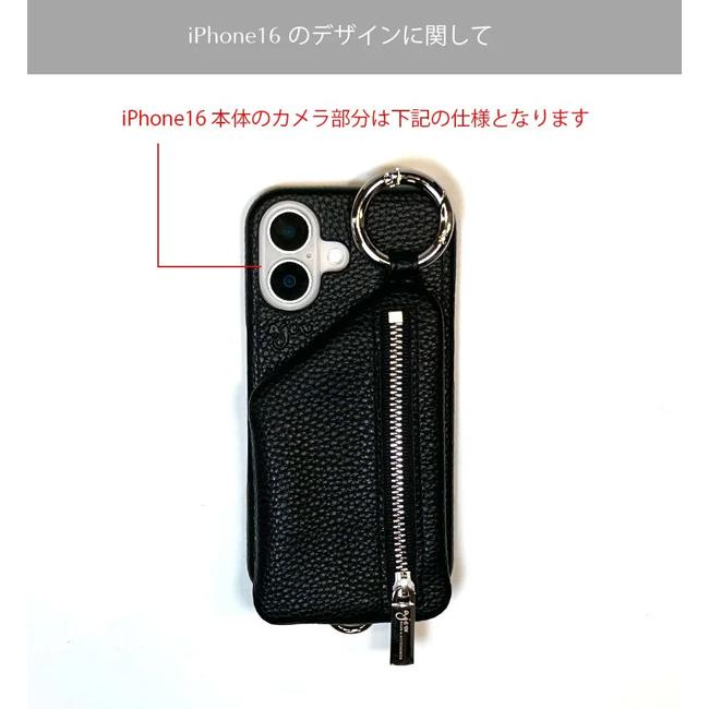 ajew iPhone16用ジップフォンケース ダークチョコ ajew iPhone16用ジップフォンケース ダークチョコ ajew iPhone16用