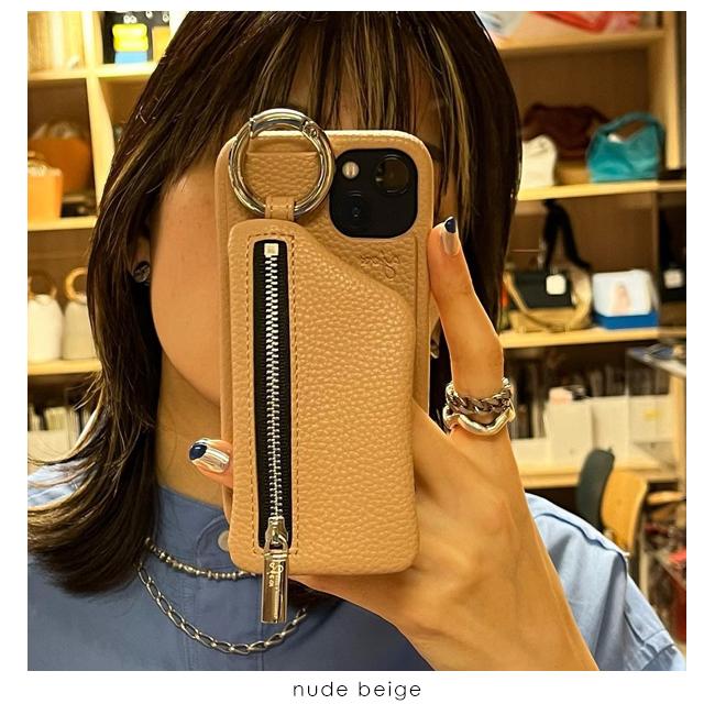 iPhone対応 エジュー ajew cadenas zipphone case shoulder