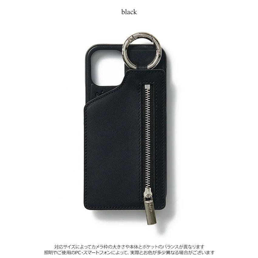 エジュ　ajew レザー　牛革ブラック iPhone16用ケース ストラップ付き iPhone16 / black 【レザー】 (発送はご注文から3営業日以内です