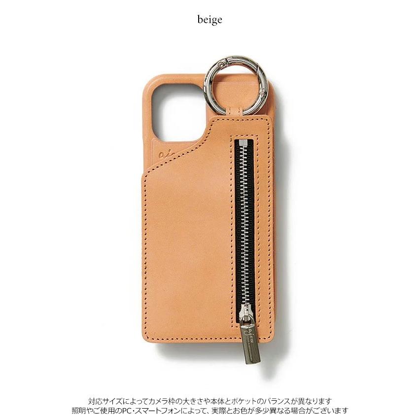 ajew iPhone対応 エジュー cadenas leather zipphone case