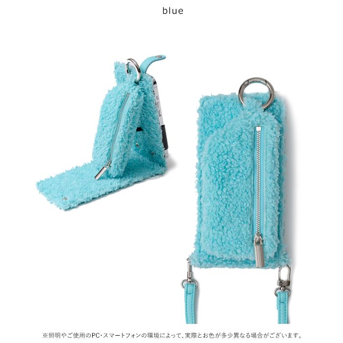 多機種対応 エジュー ajew fluffy vertical case shoulder