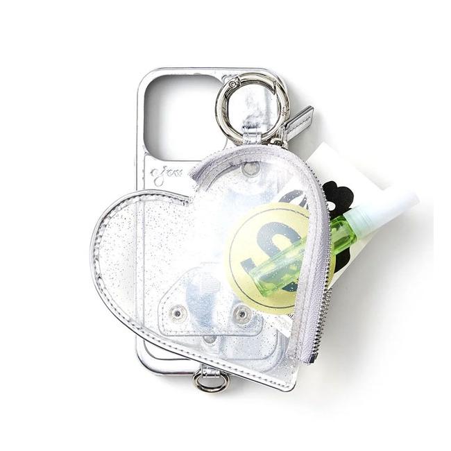 ajew ハートケースiPhone16proMAX ajew iPhoneProMax対応 エジュー PVC heart planet pocket case