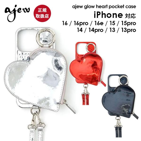 ajew（エジュー） iPhone対応 ajew glow heart pocket case iPhone16