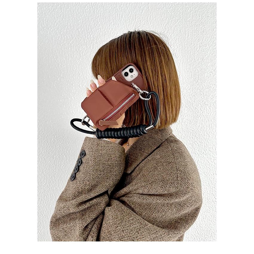 【新品】ajew PUFFER iPhone16 ケース ブラウン ajew（エジュー） iPhone対応 ajew cadenas puffer case shoulder