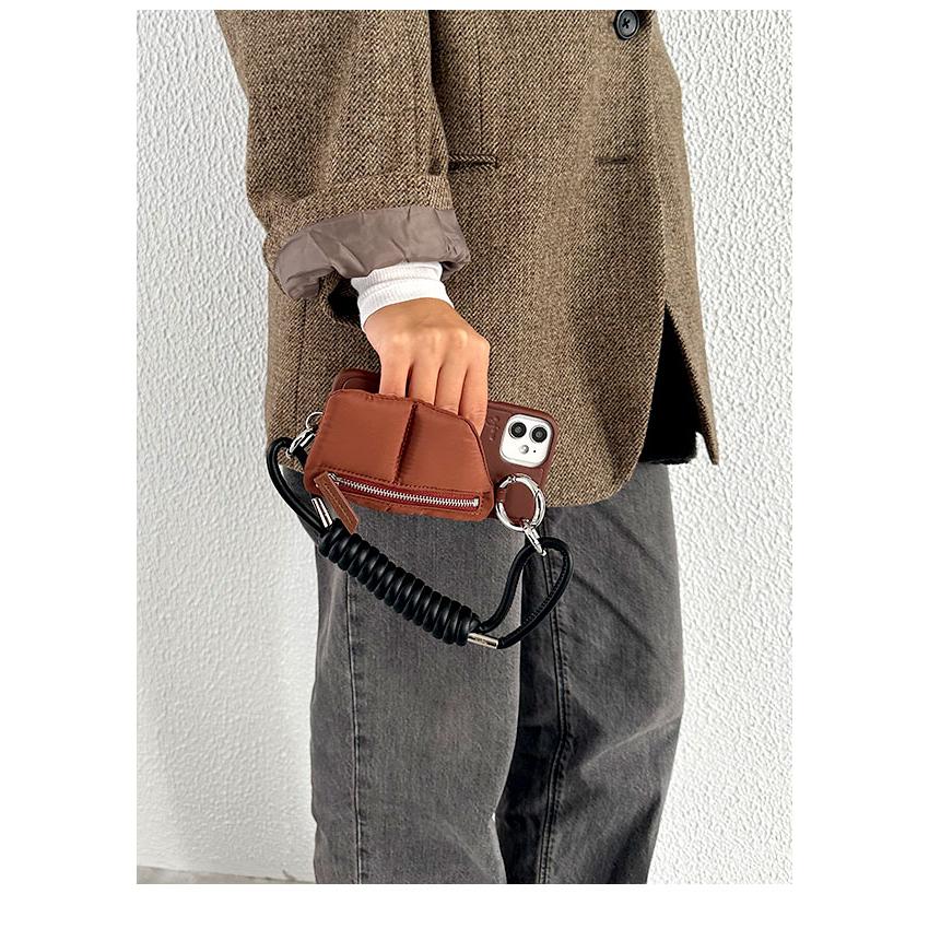 【新品】ajew PUFFER iPhone16 ケース ブラウン iPhone16 / brown 【ひも付き】(発送はご注文から3営業日以内です) - ajew