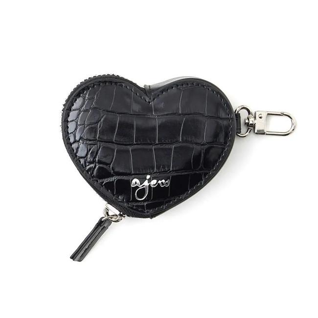 ajew（エジュー） ajew croco HEART pouch クロコハートポーチ