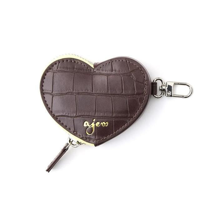 ajew（エジュー） ajew croco HEART pouch クロコハートポーチ
