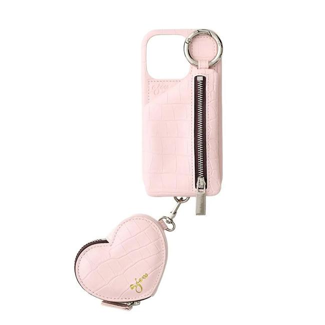 ajew（エジュー） ajew croco HEART pouch クロコハートポーチ