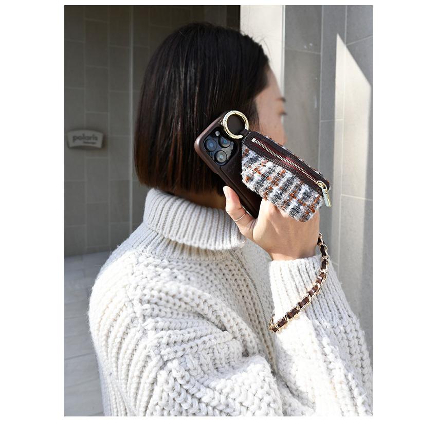 ajew（エジュー） iPhone対応 ajew tweed cadenas zipphone case