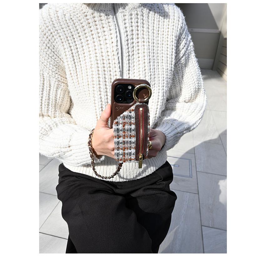 ajew（エジュー） iPhone対応 ajew tweed cadenas zipphone case