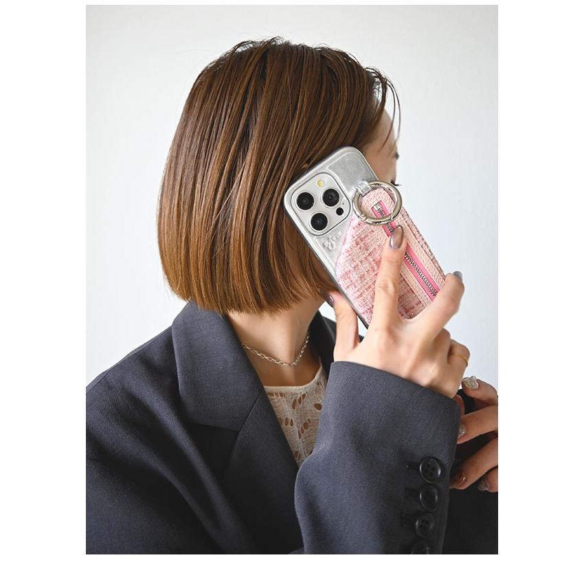 ajew（エジュー） iPhoneProMax対応 ajew tweed cadenas zipphone case