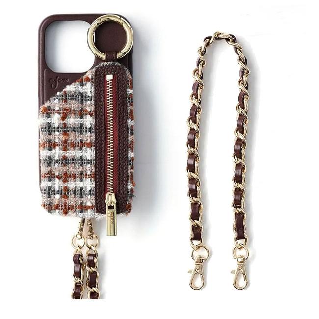 ajew（エジュー） iPhoneProMax対応 ajew tweed cadenas zipphone case