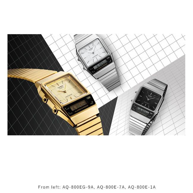国内正規品 CASIO カシオ AQ-800E 腕時計 時計 ウォッチ レディース ナチュラル スタンダードモデル 小さめ 軽量 防水の画像