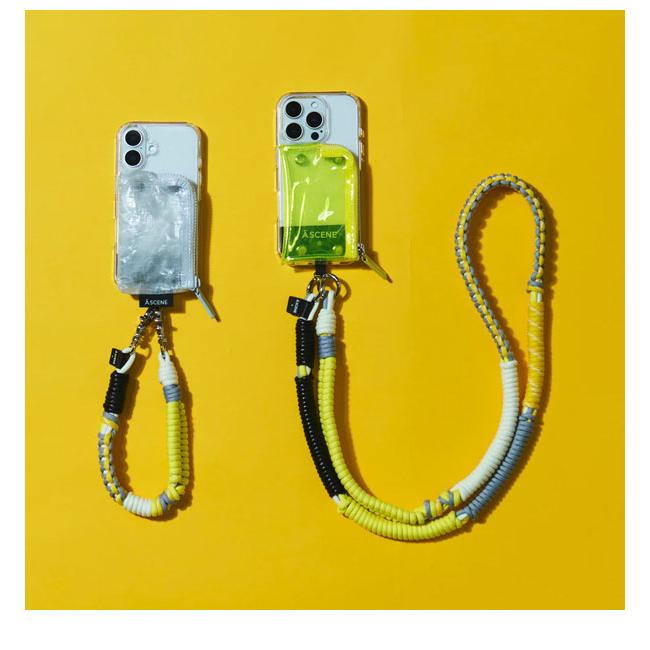 【iPhone対応】 エーシーン a scene B&C PVC clear case iPhone17 16 15 14pro クリア ケース 紐 ストラップ ギフト エジュー ajew as02-035の画像