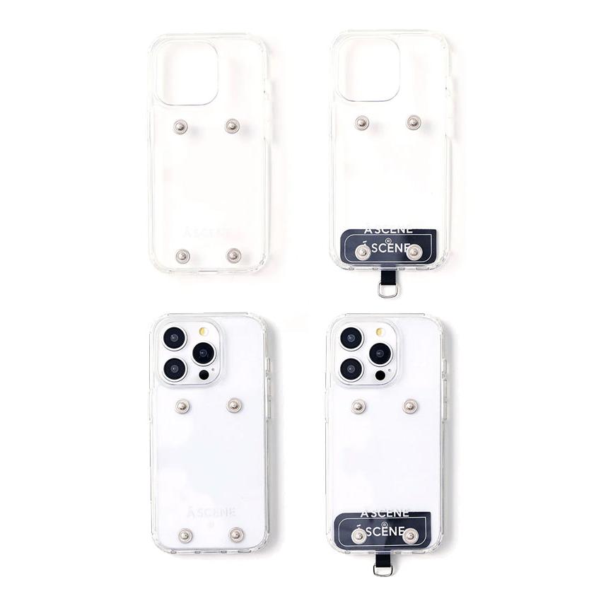 【iPhone対応】 エーシーン a scene B&C PVC clear case iPhone17 16 15 14pro クリア ケース 紐 ストラップ ギフト エジュー ajew as02-035の画像