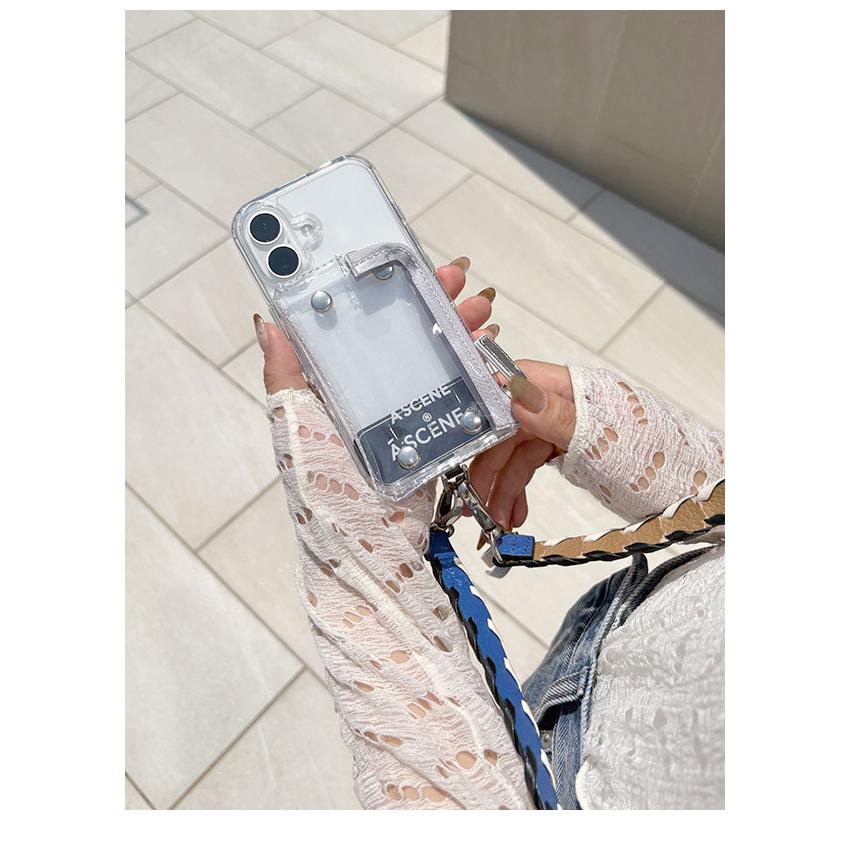 【iPhone対応】 エーシーン a scene B&C PVC clear case iPhone17 16 15 14pro クリア ケース 紐 ストラップ ギフト エジュー ajew as02-035の画像