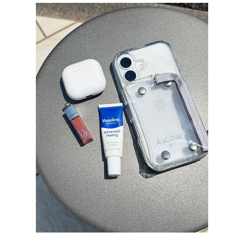 【iPhone対応】 エーシーン a scene B&C PVC clear case iPhone17 16 15 14pro クリア ケース 紐 ストラップ ギフト エジュー ajew as02-035の画像