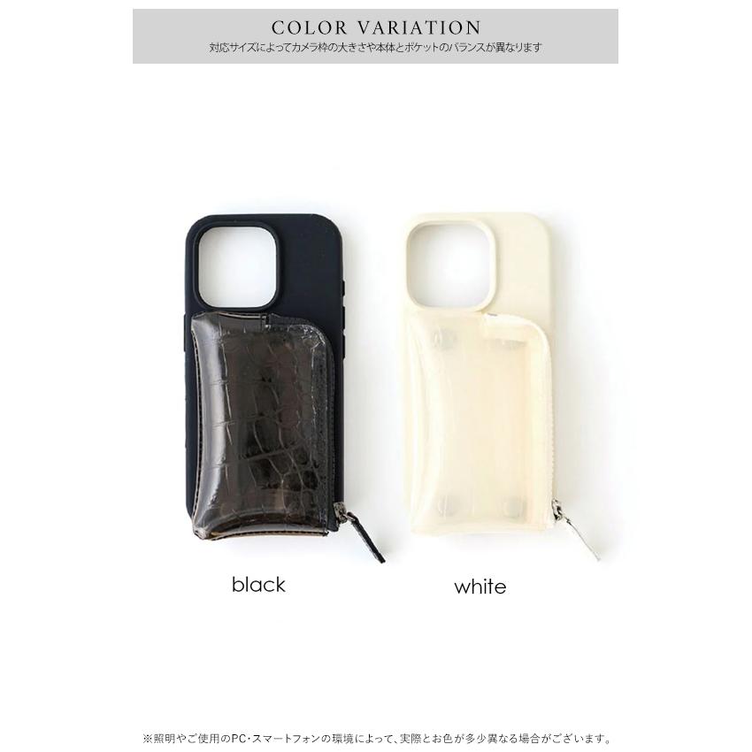 【iPhone対応】 エーシーン A SCENE PVC croco silicon case クロコシリコンケース iPhone17 iPhone16 15 pro 小銭入れ 自立 ajew エジュー as02-044の画像