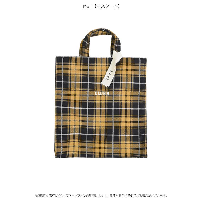 beej ビージ バッグ Tartan ck BoxBag タータンチェックボックスバッグ