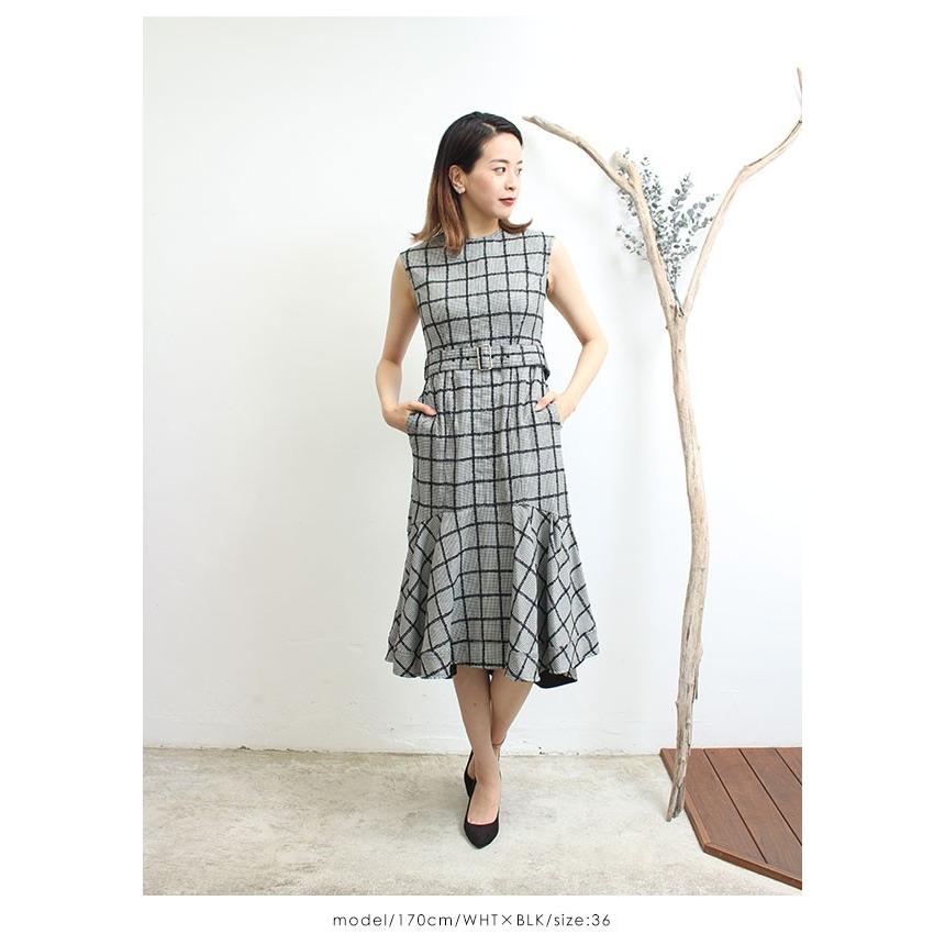 セルフォード Celford ステッチフィッシュテールワンピース レディース ワンピース ミディアム丈 ひざ丈 ノースリーブ チェック Cwfo バッグ ワンピースのダブルハート 通販 Yahoo ショッピング