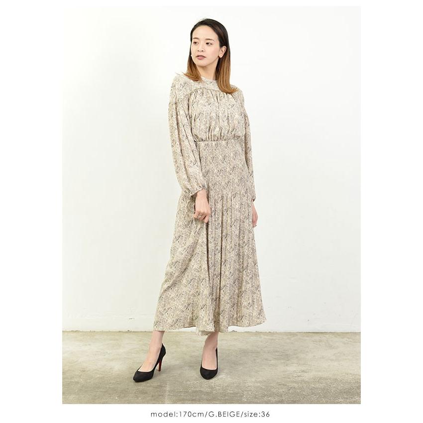 Sale セルフォード Celford 19秋冬 ペイズリープリントワンピース レディース ワンピース 長袖 ロング丈 ロングワンピース クルーネック ペイズリー 柄 Cwfo バッグ ワンピースのダブルハート 通販 Yahoo ショッピング