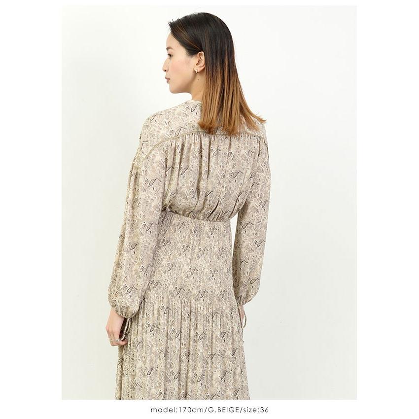 Sale セルフォード Celford 19秋冬 ペイズリープリントワンピース レディース ワンピース 長袖 ロング丈 ロングワンピース クルーネック ペイズリー 柄 Cwfo バッグ ワンピースのダブルハート 通販 Yahoo ショッピング