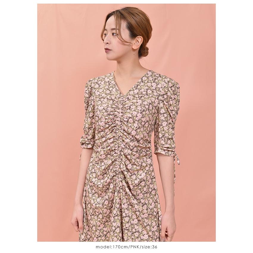 セルフォード Celford 春夏 小花柄プリントワンピース レディース ワンピース ロング丈 ミディアム丈 小花柄 花柄 五分袖 キレイめ オケージョン Cwfo1027 バッグ ワンピースのダブルハート 通販 Yahoo ショッピング