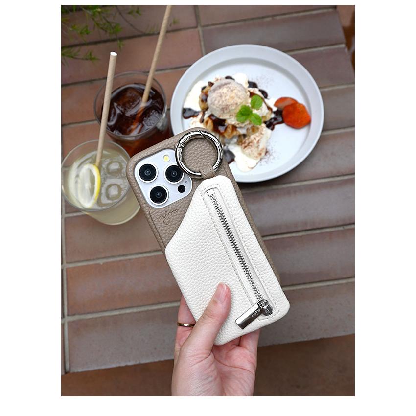 【美品】ajew iPhone16proケース　ダブルハート ajew（エジュー） 【当店限定】エジュー ajew cadenas zipphone case