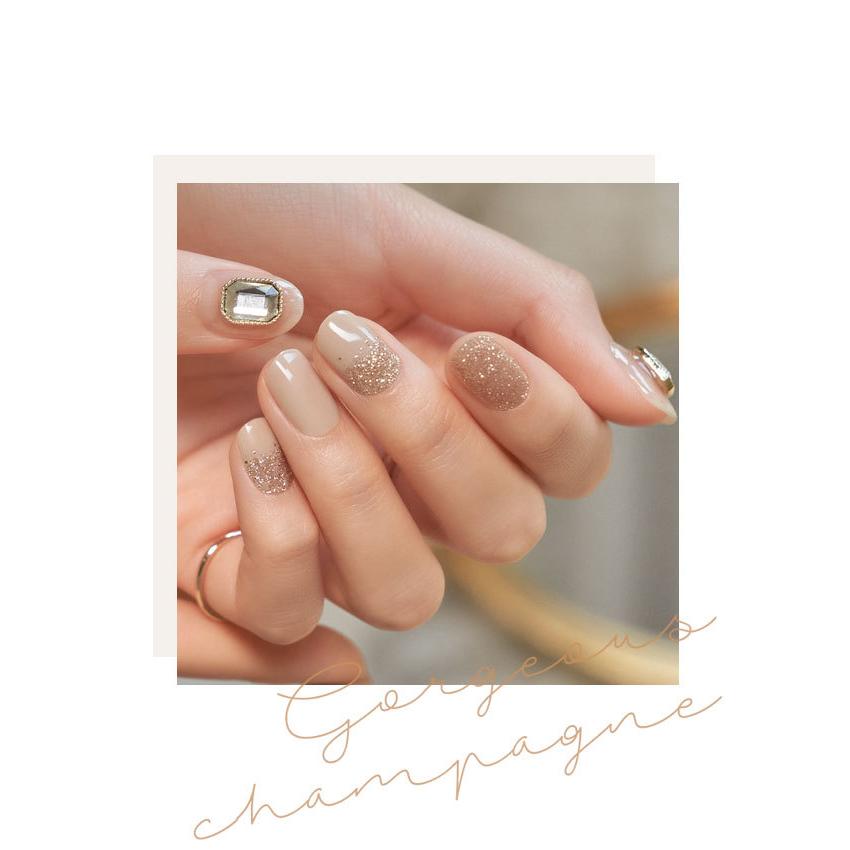 Edgeu エッジユー 通販 Gorgeous Champagne ネイル ジェルネイル ネイルシール セルフネイル ハンド 手 ネイルステッカー 貼るだけ ネイルデザイン Enp7 Select Shop Double Heart 通販 Yahoo ショッピング