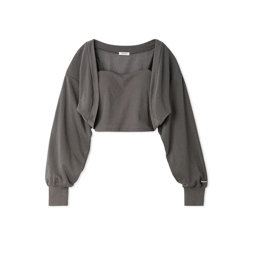 フレイアイディー　カップインキャミセットスウェットボレロ　グレー FRAY I.D（フレイ・アイディー） 新作10%OFF トップス 25春夏 カップ